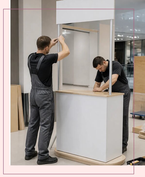 Изготовление и монтаж промостоек для рекламы в Апшеронске